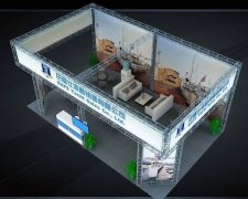 桁架搭建展臺(tái)，高效率環(huán)保展位搭建